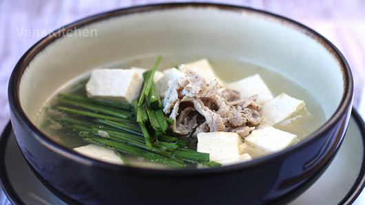 canh hẹ, canh đậu hũ, canh đậu hũ nấu hẹ