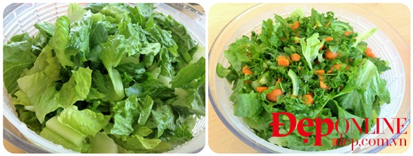 salad xà lách rau củ, salad ngon, bảo quản rau củ