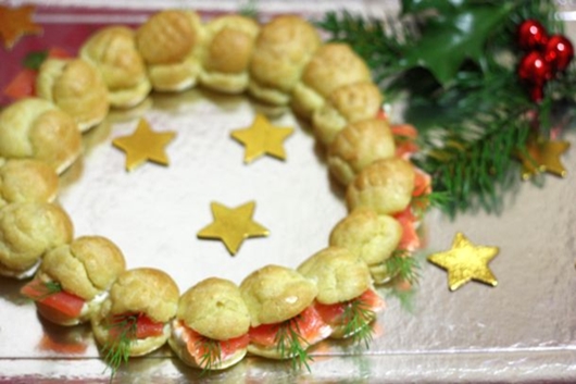 Bánh su, su mặn, choux, món khai vị, tiệc, giáng sinh 2014, noel