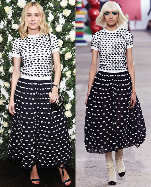 Diane Kruger, Chanel, Chanel Womenswear Spring Summer 2014, Celebrities Fashion, Sao Mặc Gì, Thời Trang, Đẹp Online