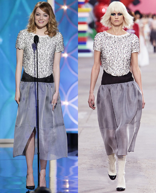 Emma Stone, Chanel, Chanel Womenswear Spring Summer 2014, Celebrities Fashion, Sao Mặc Gì, Thời Trang, Đẹp Online