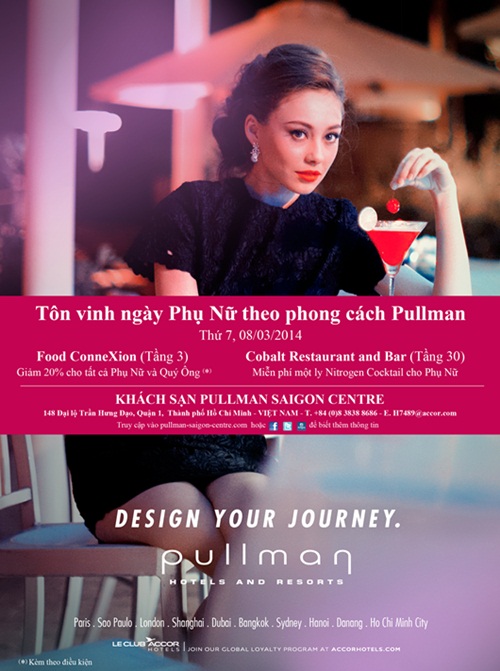 Khách sạn Pullman Saigon Centre mừng ngày Quốc Tế Phụ Nữ 8/3