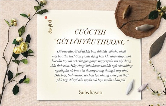 Cuộc thi "Gửi lời yêu thương" - Sulwhasoo