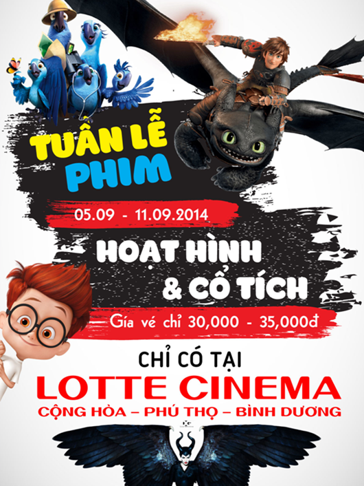 Chương trình chiếu phim tại Lotte Cinema 