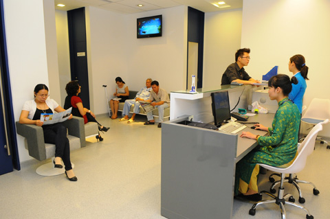 Bệnh nhân chờ khám tại bệnh viện FV TPHCM.