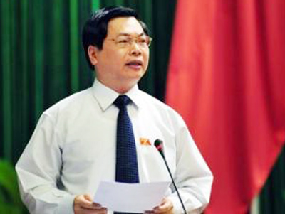 Bộ trưởng Vũ Huy Hoàng tại phiên chất vấn trong kỳ họp thứ 3.