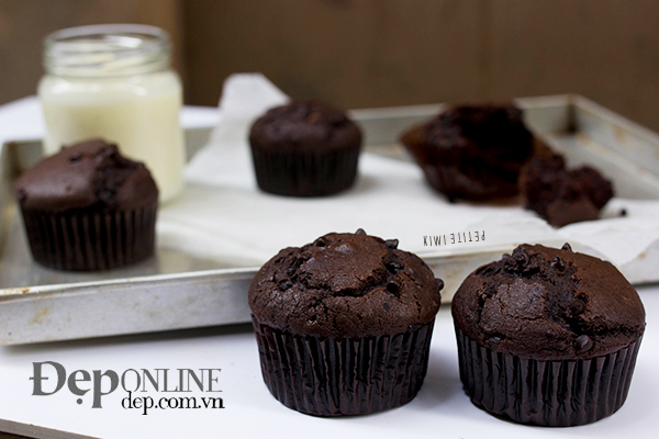 muffin chocolate, cách làm muffin, công thức muffin