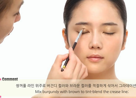 yêu kiều đón xuân, trang điểm đón xuân, đánh phấn mắt