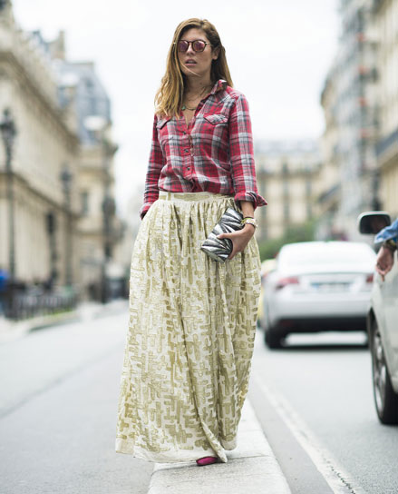 váy vintage, streetstyle tuần lễ thời trang xuân hè cao cấp Paris