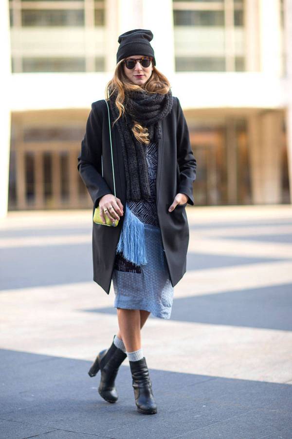 khăn len, khăn lông, thời trang thu đông 2014, street style, Olivia Palermo, alexa chung