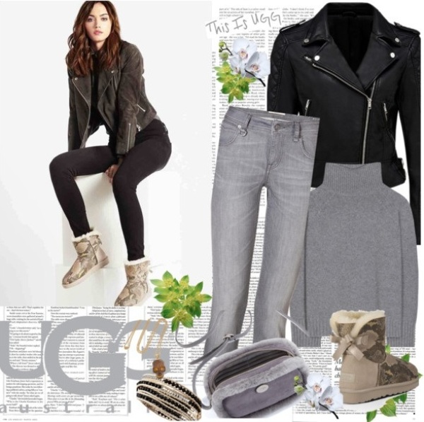 ủng lông, ugg boots, thời trang ngày lạnh, thu đông 2014, jean, legging, giáng sinh