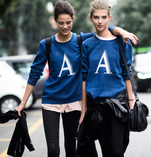 Đồ đôi, phong cách, bạn thân, spring summer 2015, street style, Anna Dello Russo, Leaf Greener, Chanel, Celine, Paris, Newyork