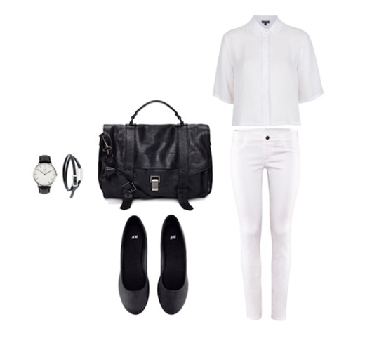 tối giản, minimalism, mix & match, đen trắng, white on white