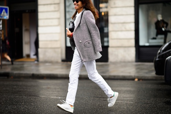 street style, fashionista, tín đồ thời trang, phối đồ, white on white