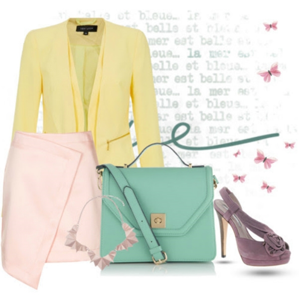 Thời trang, mix match, blazer, pastel