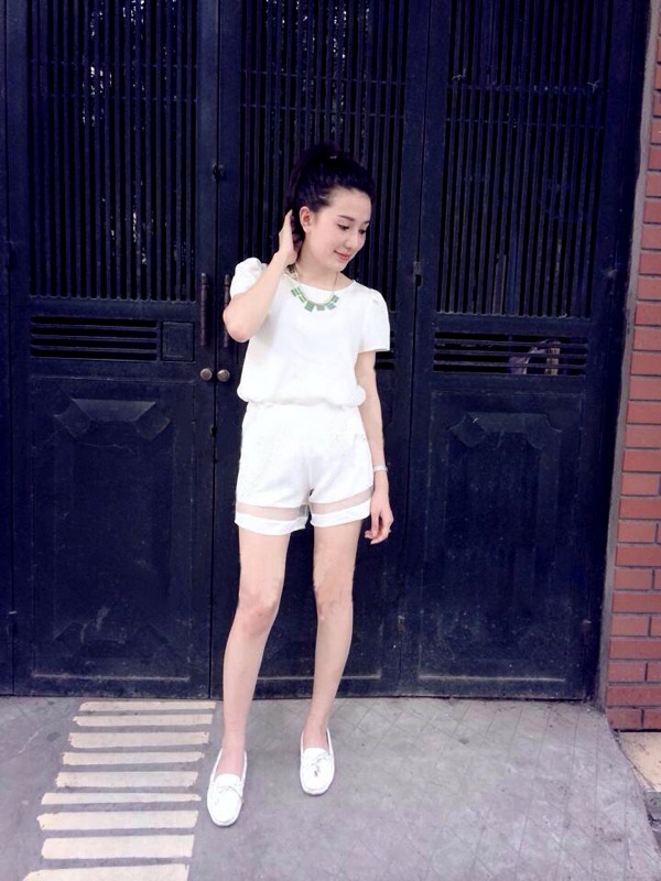 thanh lịch, sheer, quần shorts, white on white