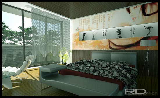 Modern Chinese Bedroom 550x336 Chinese Bedroom Design