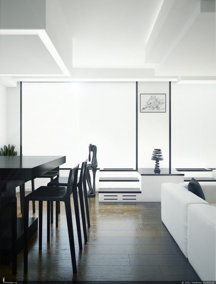 elegant black and white modern decor