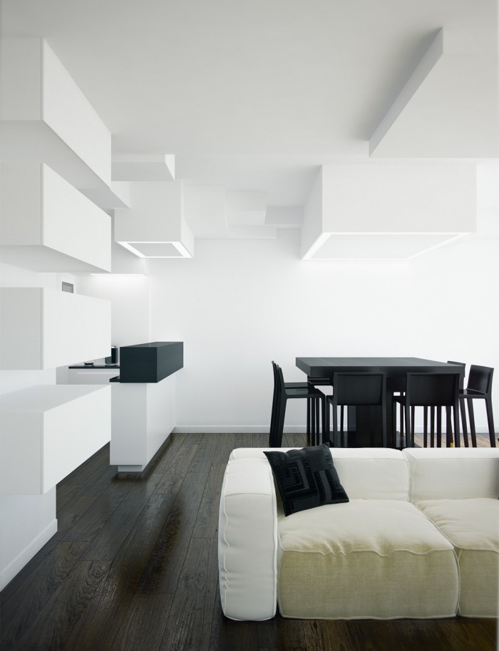modern open plan living space
