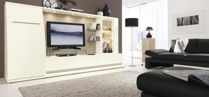 black modern living furniture