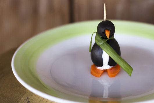 làm chim cánh cụt, chim cánh cụt từ rau củ
