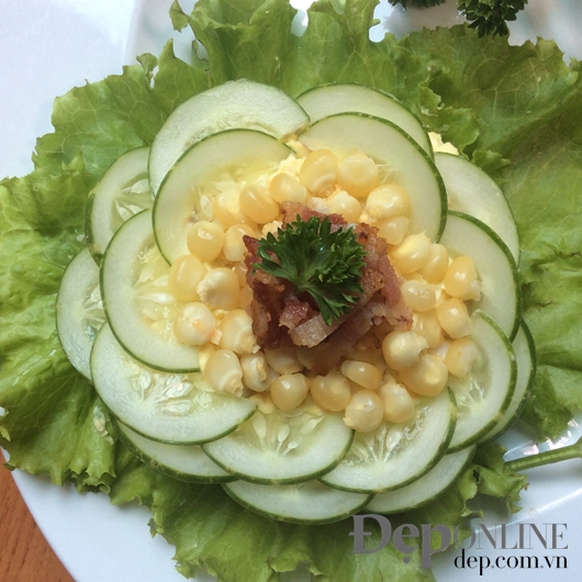 salad ngon, salad trứng, salad ngô trứng