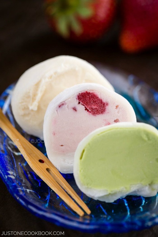 mochi nhân kem, cách làm mochi nhân kem, cách làm mochi, công thức làm mochi, công thức mochi nhân kem