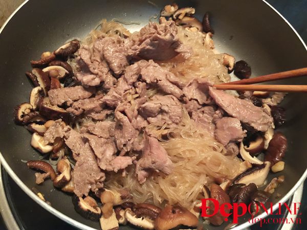 miến trộn thịt bò, miến trộn kiểu Hàn, cách làm miến trộn ngon, miến trộn