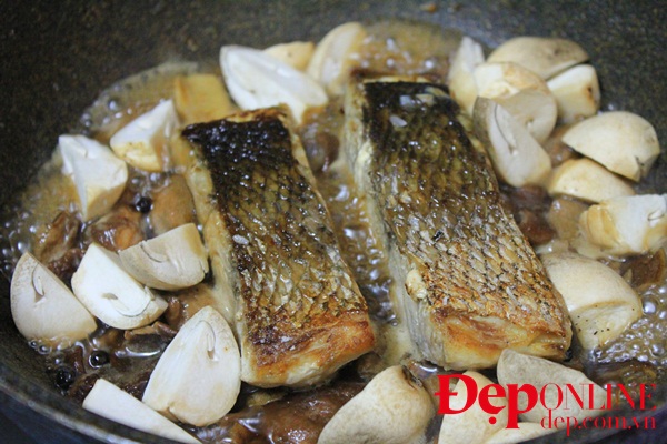 Cá rim nấm, món ngon với cá, chế biến cá, cá nấu với nấm