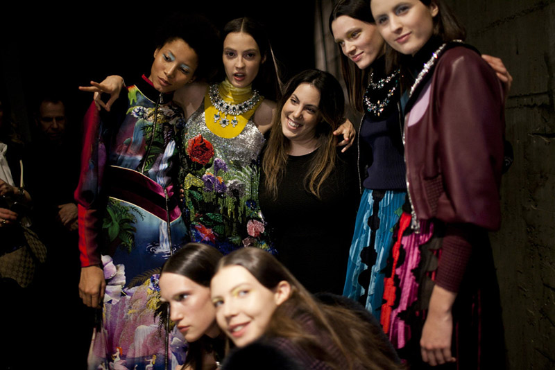 Backstage at Mary Katrantzou RTW Fall 2017