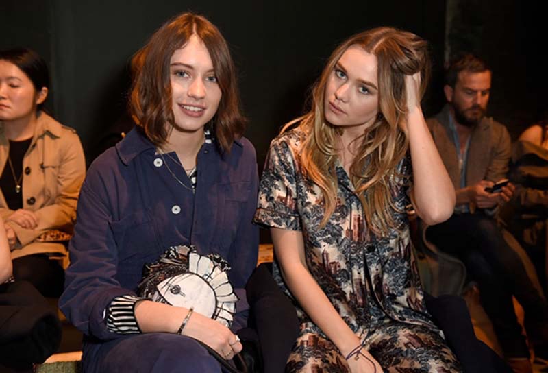 LONDON, ENGLAND - FEBRUARY 20:  Iris Law (L) and Immy Waterhouse wearing Burberry attend the Burberry February 2017 Show during London Fashion Week February 2017 at Makers House on February 20, 2017 in London, England.  (Photo by David M. Benett/Dave Benett/Getty Images for Burberry) *** Local Caption *** Iris Law; Immy Waterhouse