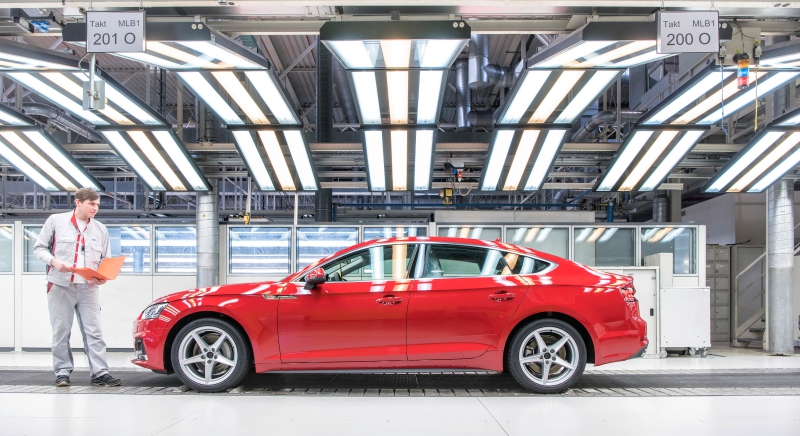 Audi Site Ingolstadt Production of the Audi A5 Coupé/Sportback: Checking and finishing area – Surface inspection