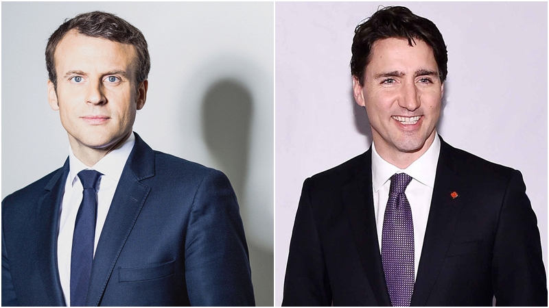 Tổng thống Pháp Macron và Thủ tướng Canada Justin: Cuộc đua không ở chính trường