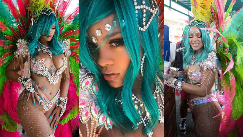 “Bỏng mắt” với trang phục lễ hội cực chất của Rihanna