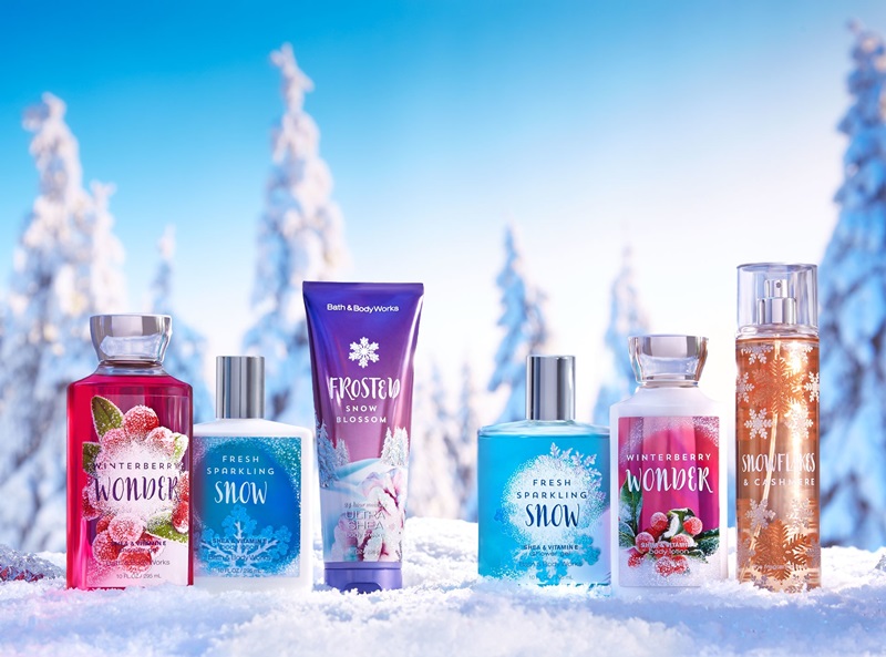 Bộ sưu tập Body Mists Mùa đông của Bath and Body Works.