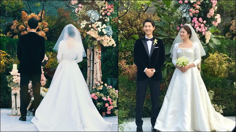 Song Joong Ki và Song Hye Kyo trao nhau nụ hôn nồng nàn trong lễ cưới