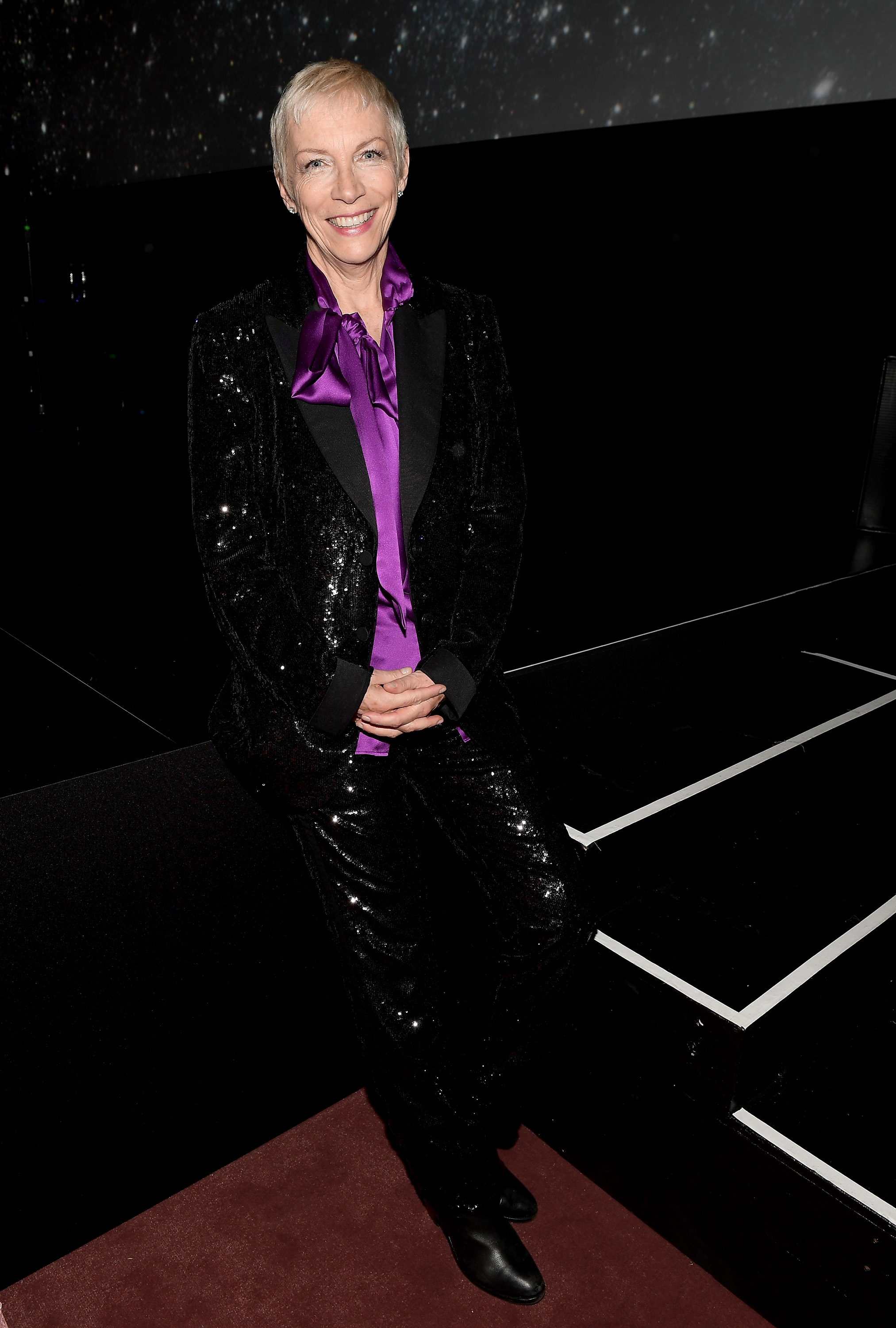 LOS ANGELES, CA - NOVEMBER 04: Musician Annie Lennox, wearing Gucci, attends the 2017 LACMA Art + Film Gala Honoring Mark Bradford and George Lucas presented by Gucci at LACMA on November 4, 2017 in Los Angeles, California. (Photo by Matt Winkelmeyer/Getty Images for LACMA)