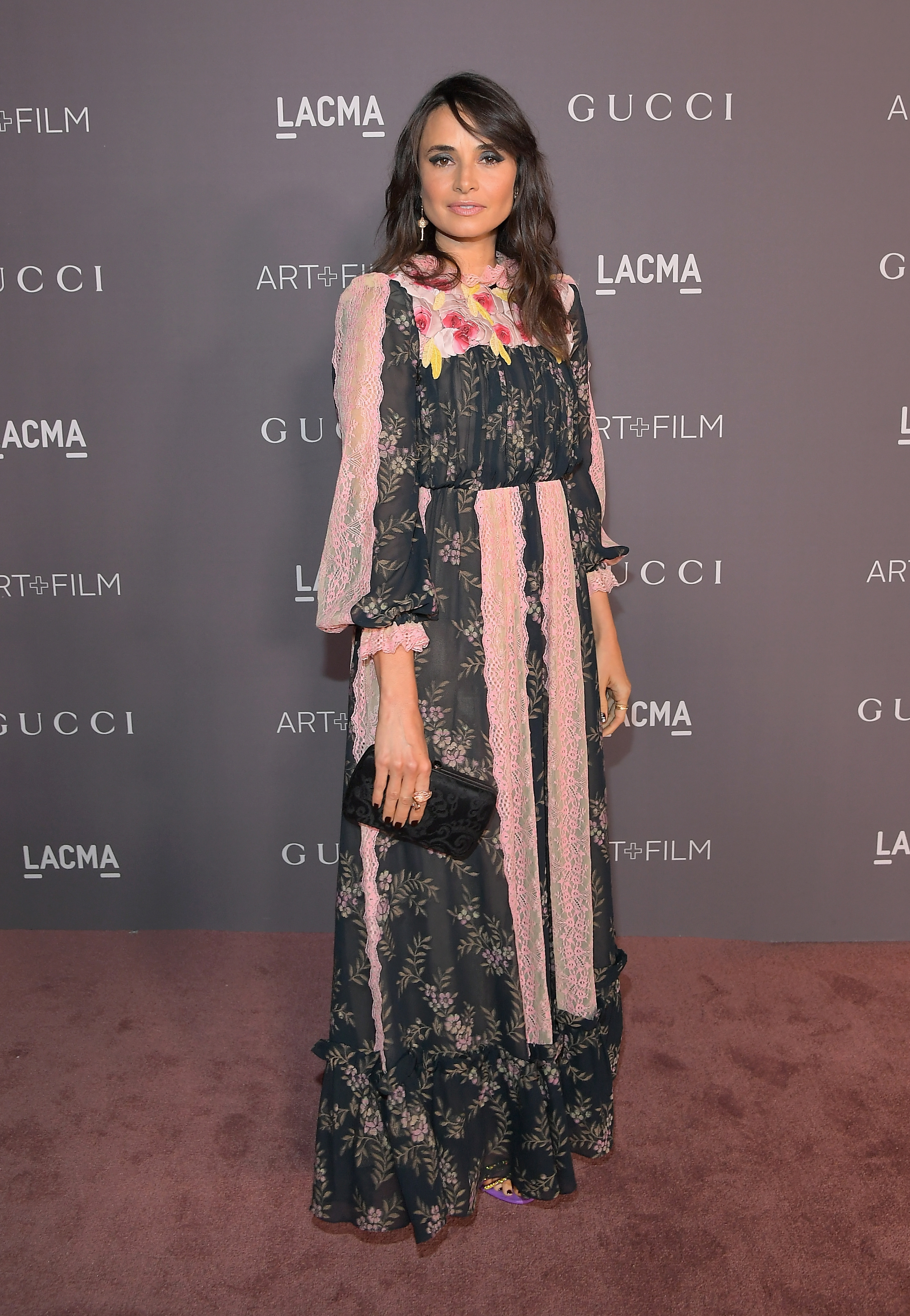 LOS ANGELES, CA - NOVEMBER 04: Actor Mia Maestro, wearing Gucci, attends the 2017 LACMA Art + Film Gala Honoring Mark Bradford and George Lucas presented by Gucci at LACMA on November 4, 2017 in Los Angeles, California. (Photo by Charley Gallay/Getty Images for LACMA)