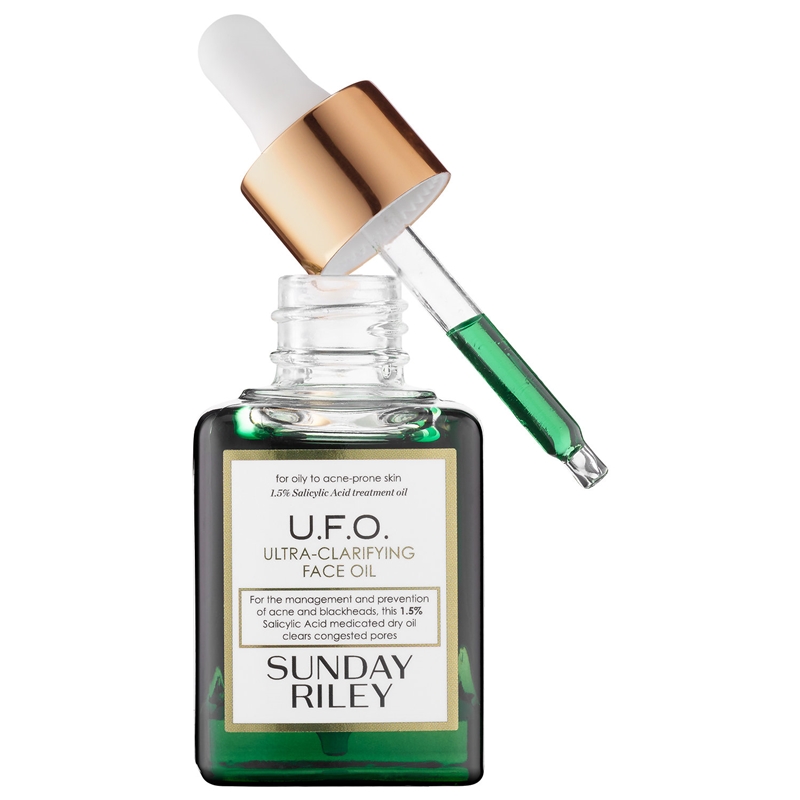 Dầu dưỡng đặc trị Sunday Riley U.F.O Ultra-Clarifying Face Oil chứa 1.5% salicylic acid dành cho da mụn. 
