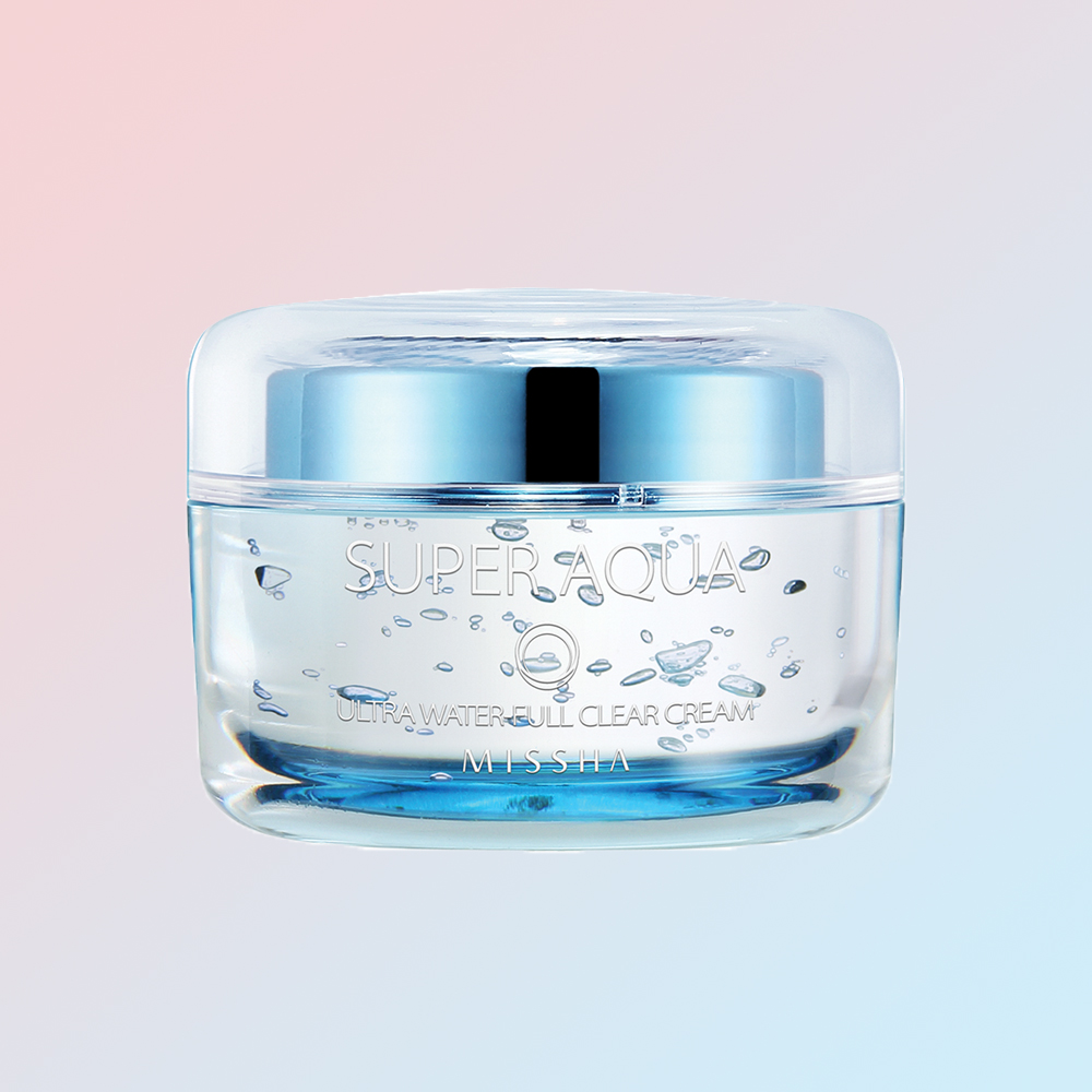 MISSHA Super Aqua Ultra Water-Full Clear Cream (839.000 VNĐ): Giữ ẩm, kiểm soá bã nhờn kết hợp với hiệu ứng làm mát và thư giãn cho da.