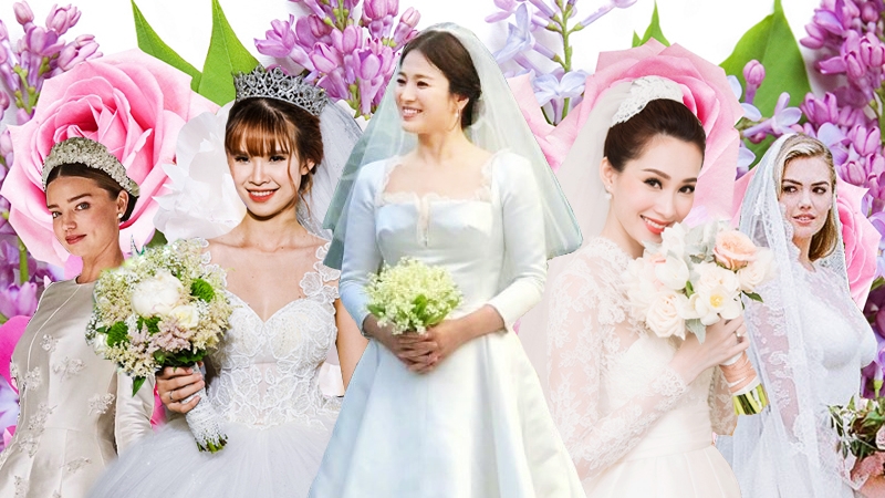 7 bộ váy cưới đình đám trong năm 2017 của sao Việt – Hàn và mỹ nhân Hollywood
