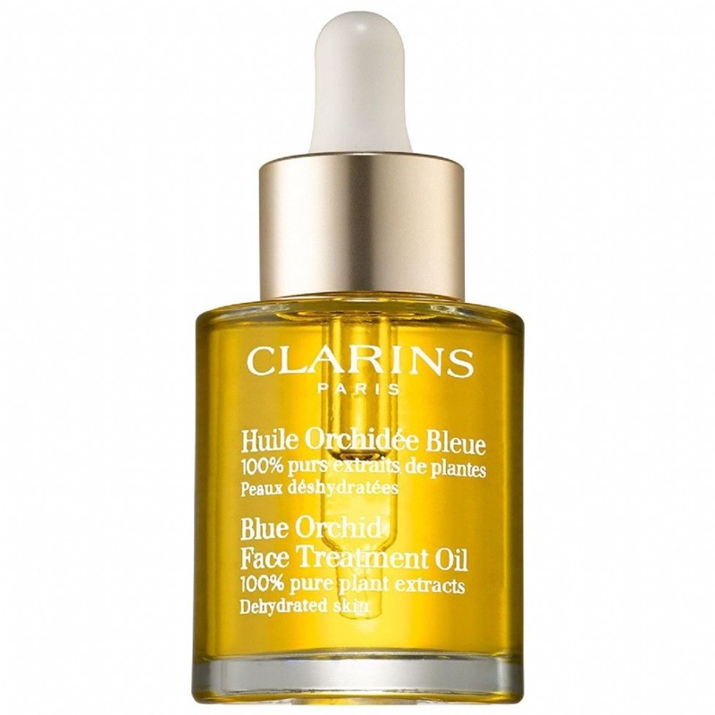 Clarins Blue Orchid: dầu dưỡng da, dưỡng ẩm ban đêm. Giá: 58$ (khoảng 1.726.000VND)