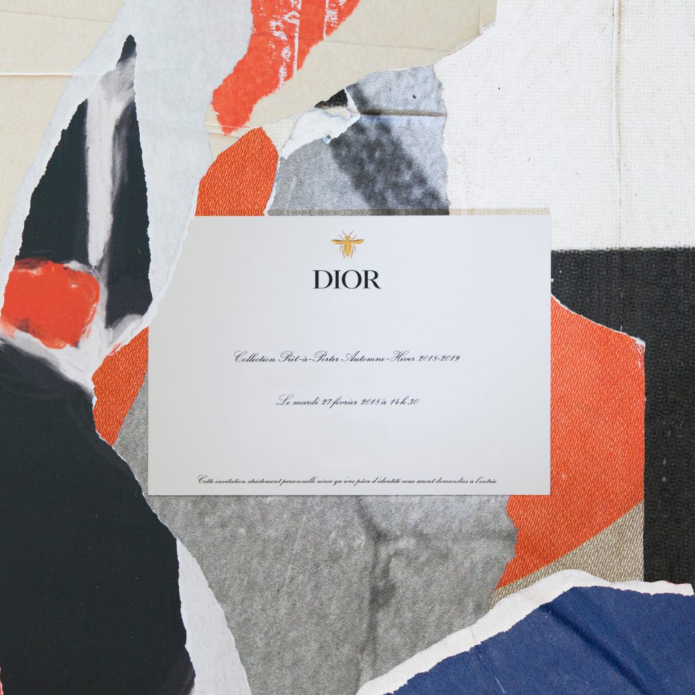 Giấy mời dự show Thu Đông 2018-2019 của Dior