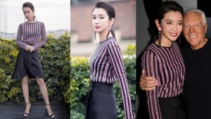 Lý Băng Băng thanh lịch dự show Giorgio Armani với nguyên “cây” Xuân Hè 2018