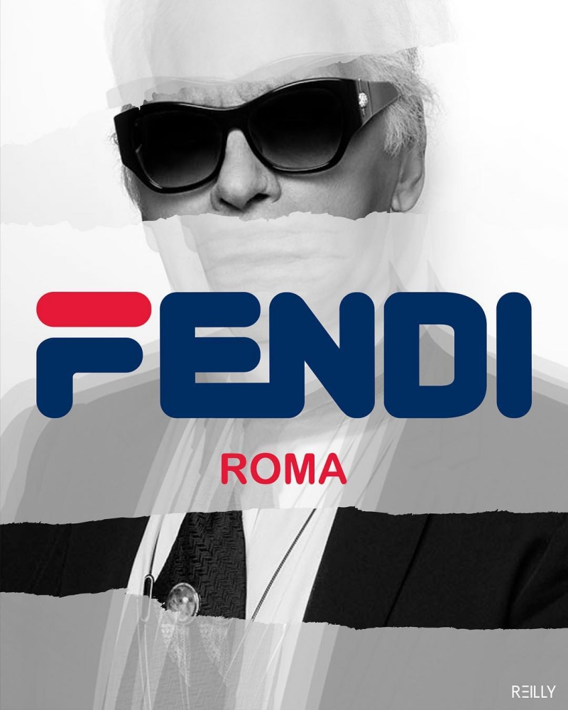 Logo Fendi được thiết kế theo logo của Fila bởi nghệ sĩ Hey Reilly.