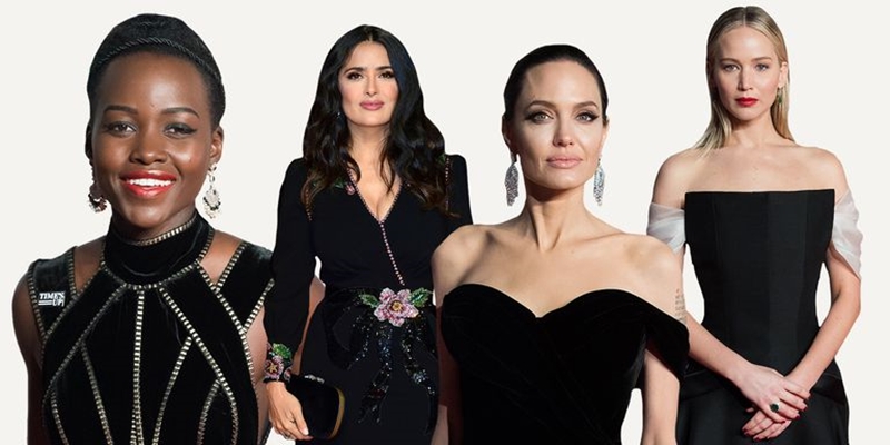  Lupita Nyong'o, Salma Hayek, Angelina Jolie, Jennifer Lawrence