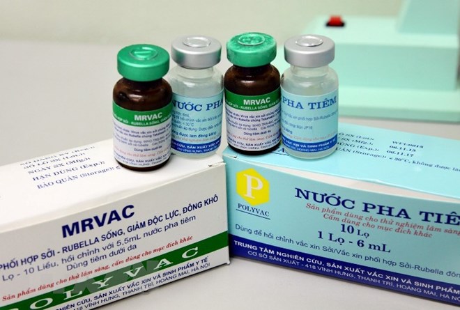 Khoảng 19 tỉnh thành triển khai tiêm vắcxin sởi-rubella của Việt Nam