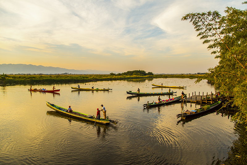 Hồ Inle – Nơi ngắm bình minh đẹp nhất Myanmar