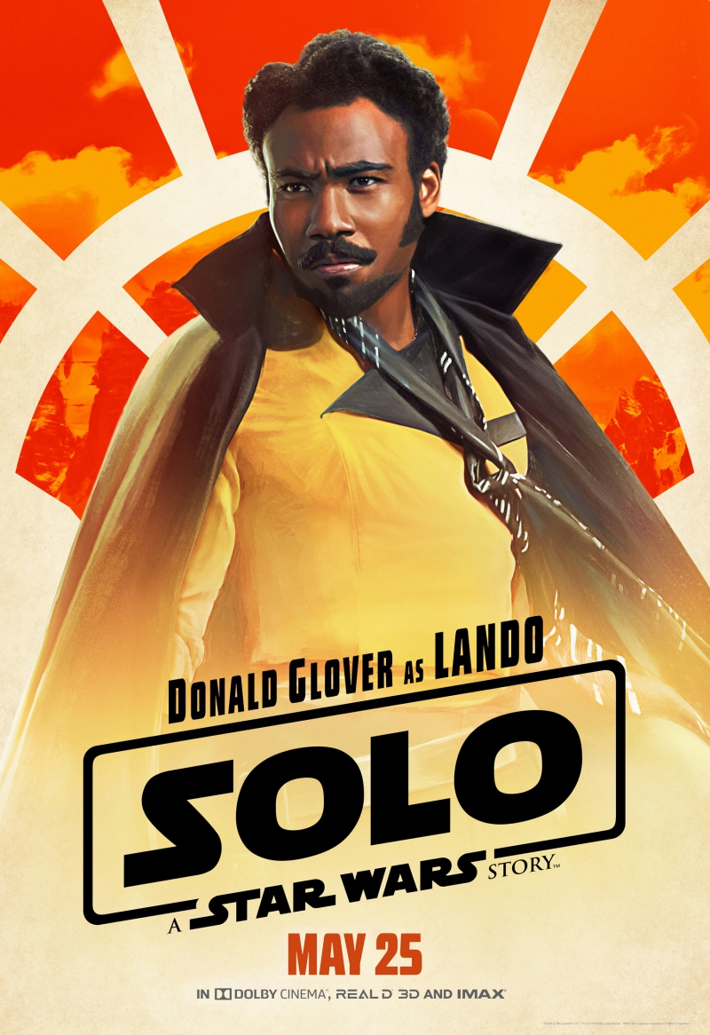 Tạo hình nhân vật Lando của Donald Glover trong phim "Solo: Star Wars ngoại truyện".