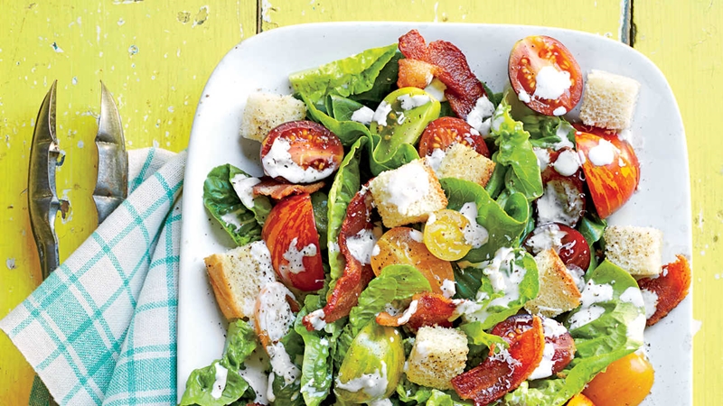 BLT Salad : Alison Miksch - Photogapher / Heather Chadduck Hillegas - Prop Stylist / Erin Merhar - Food Stylist